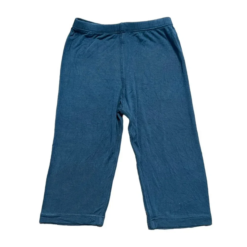 Kickee Pants 6-12m Blue Bamboo Pull-On Pants